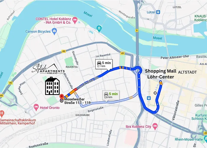 African-style - Stadtnah, Parkplatz, E-ladestation Fuer Auto & Fahrraeder, Gitterbox Fuer Fahrraeder, Fitnessstudio Koblenz (Rhineland-Palatinate)